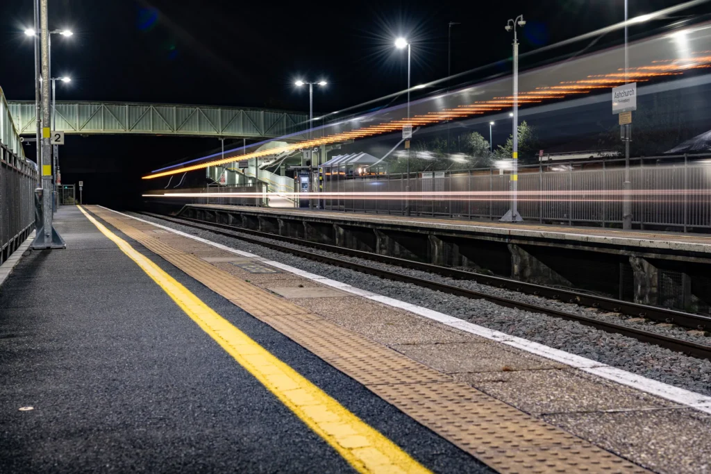 ashchurch tewkesbury railway station night